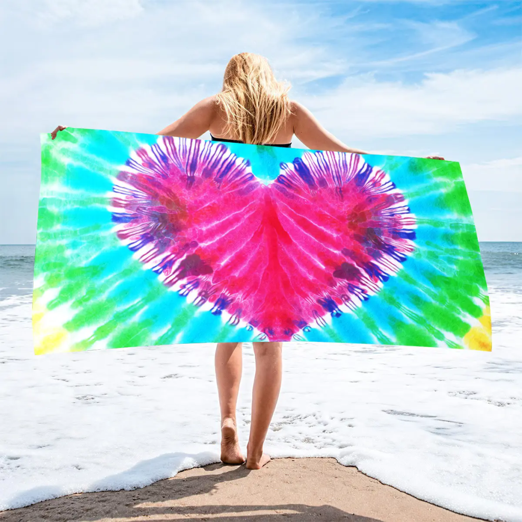 tye-dye beach towels