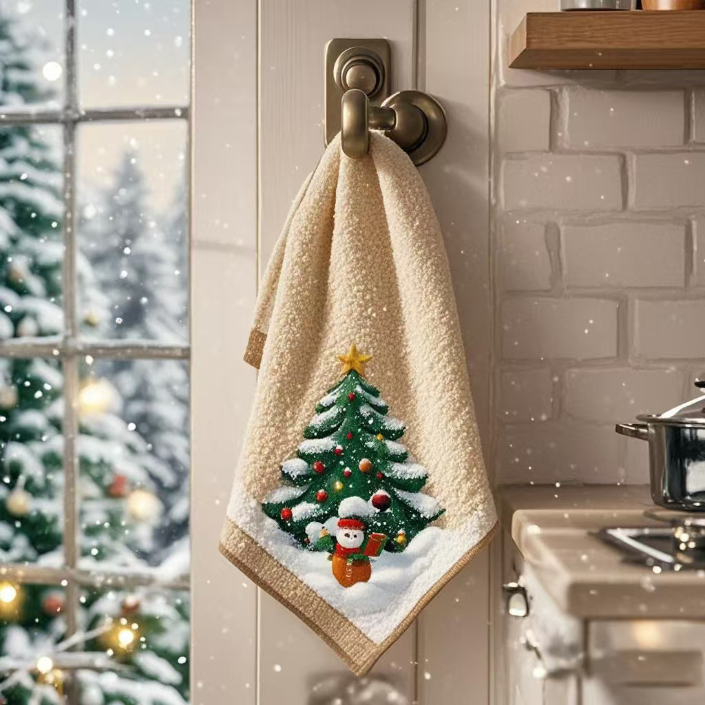 winter kitchen towel