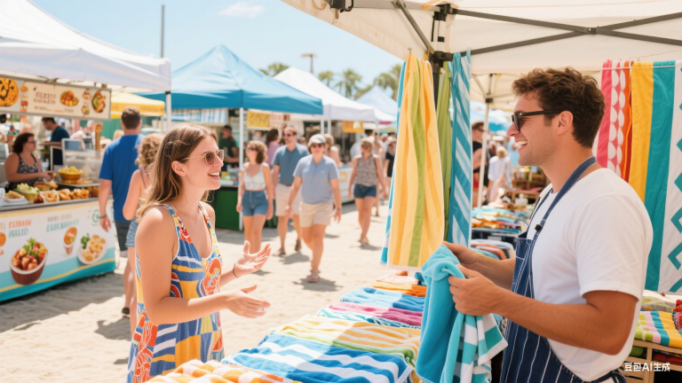 custom material beach towels
