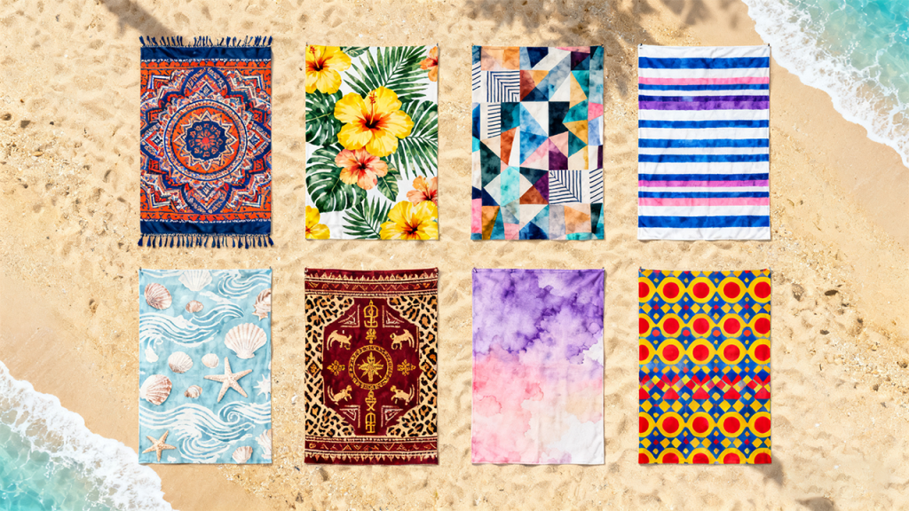 Custom design beach towels
