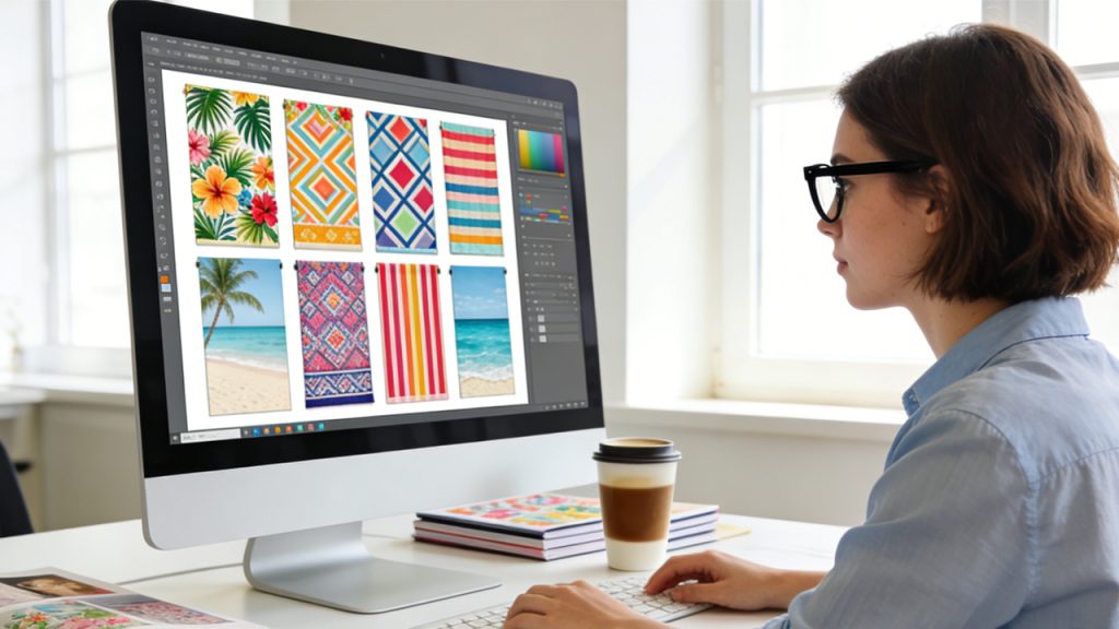 Custom design beach towel